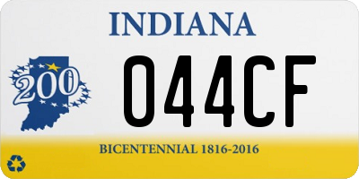 IN license plate 044CF