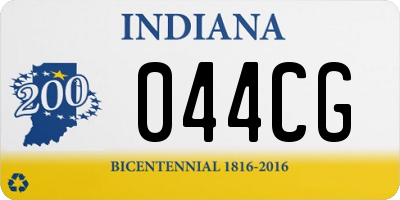 IN license plate 044CG