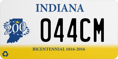 IN license plate 044CM