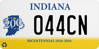 IN license plate 044CN