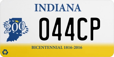 IN license plate 044CP