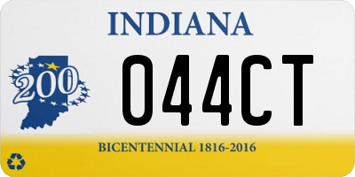 IN license plate 044CT