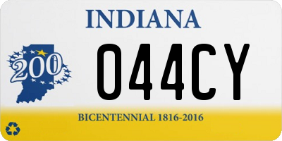 IN license plate 044CY