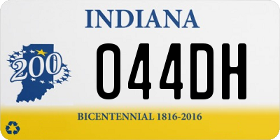 IN license plate 044DH