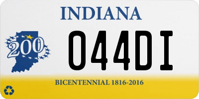 IN license plate 044DI