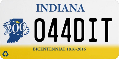 IN license plate 044DIT