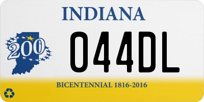 IN license plate 044DL