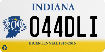 IN license plate 044DLI