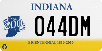 IN license plate 044DM