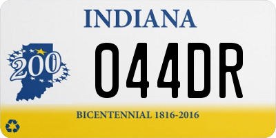 IN license plate 044DR