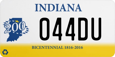 IN license plate 044DU