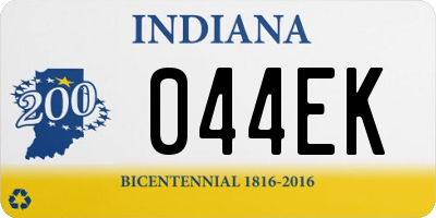 IN license plate 044EK