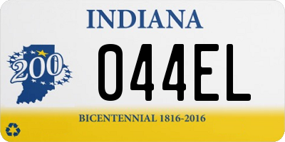 IN license plate 044EL