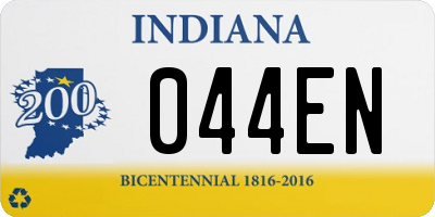 IN license plate 044EN