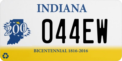 IN license plate 044EW