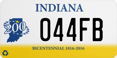 IN license plate 044FB