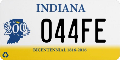 IN license plate 044FE