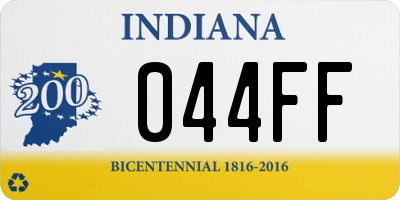 IN license plate 044FF