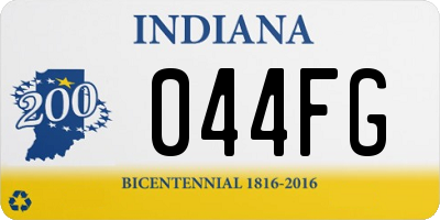 IN license plate 044FG