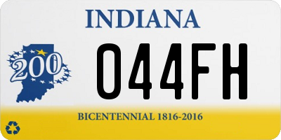 IN license plate 044FH