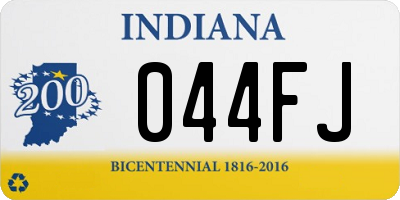 IN license plate 044FJ