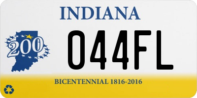 IN license plate 044FL