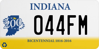 IN license plate 044FM