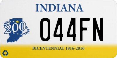 IN license plate 044FN