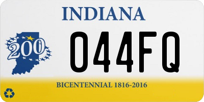 IN license plate 044FQ