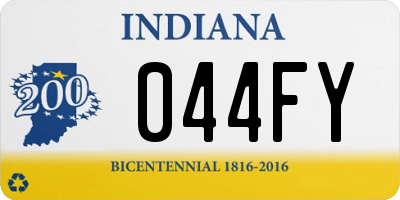 IN license plate 044FY