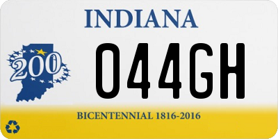 IN license plate 044GH