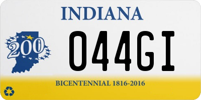 IN license plate 044GI