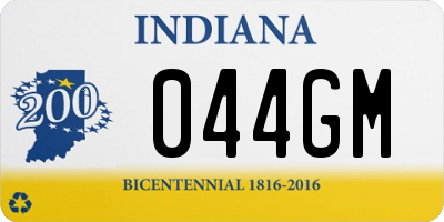 IN license plate 044GM