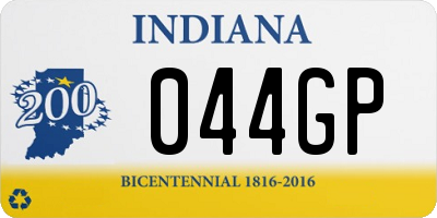 IN license plate 044GP