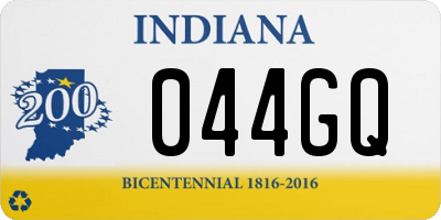 IN license plate 044GQ