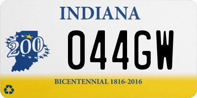 IN license plate 044GW