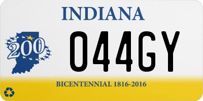 IN license plate 044GY