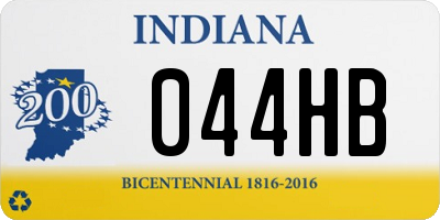 IN license plate 044HB