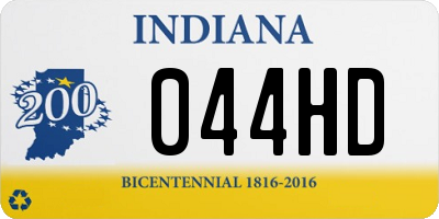 IN license plate 044HD