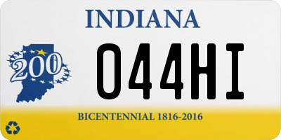 IN license plate 044HI