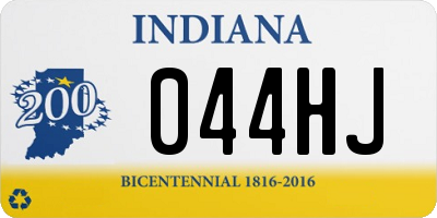 IN license plate 044HJ