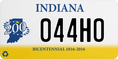 IN license plate 044HO