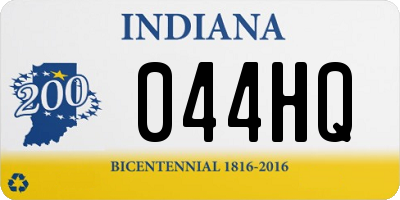 IN license plate 044HQ