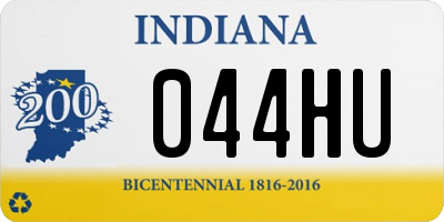 IN license plate 044HU