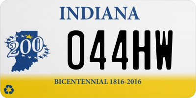 IN license plate 044HW