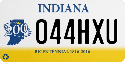 IN license plate 044HXU