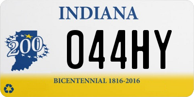 IN license plate 044HY