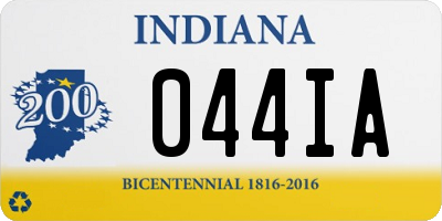 IN license plate 044IA