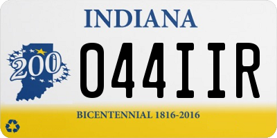 IN license plate 044IIR