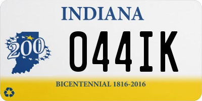 IN license plate 044IK